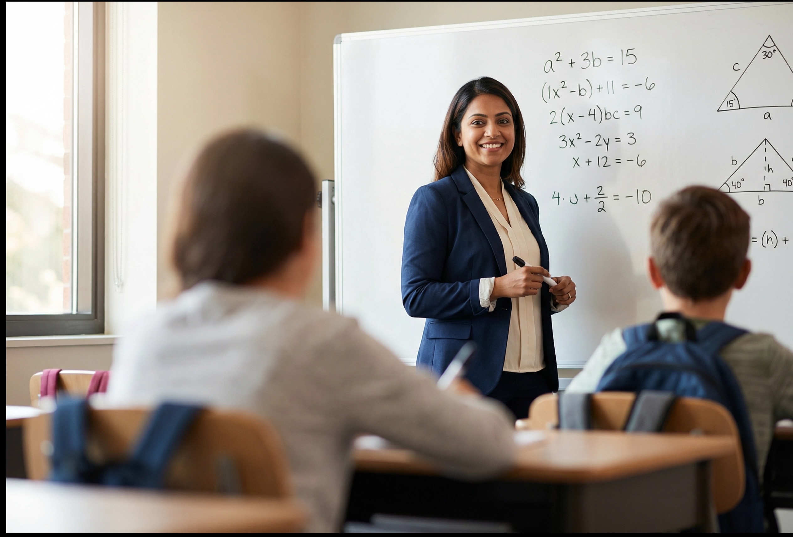 Ms. Neha teaching math and science